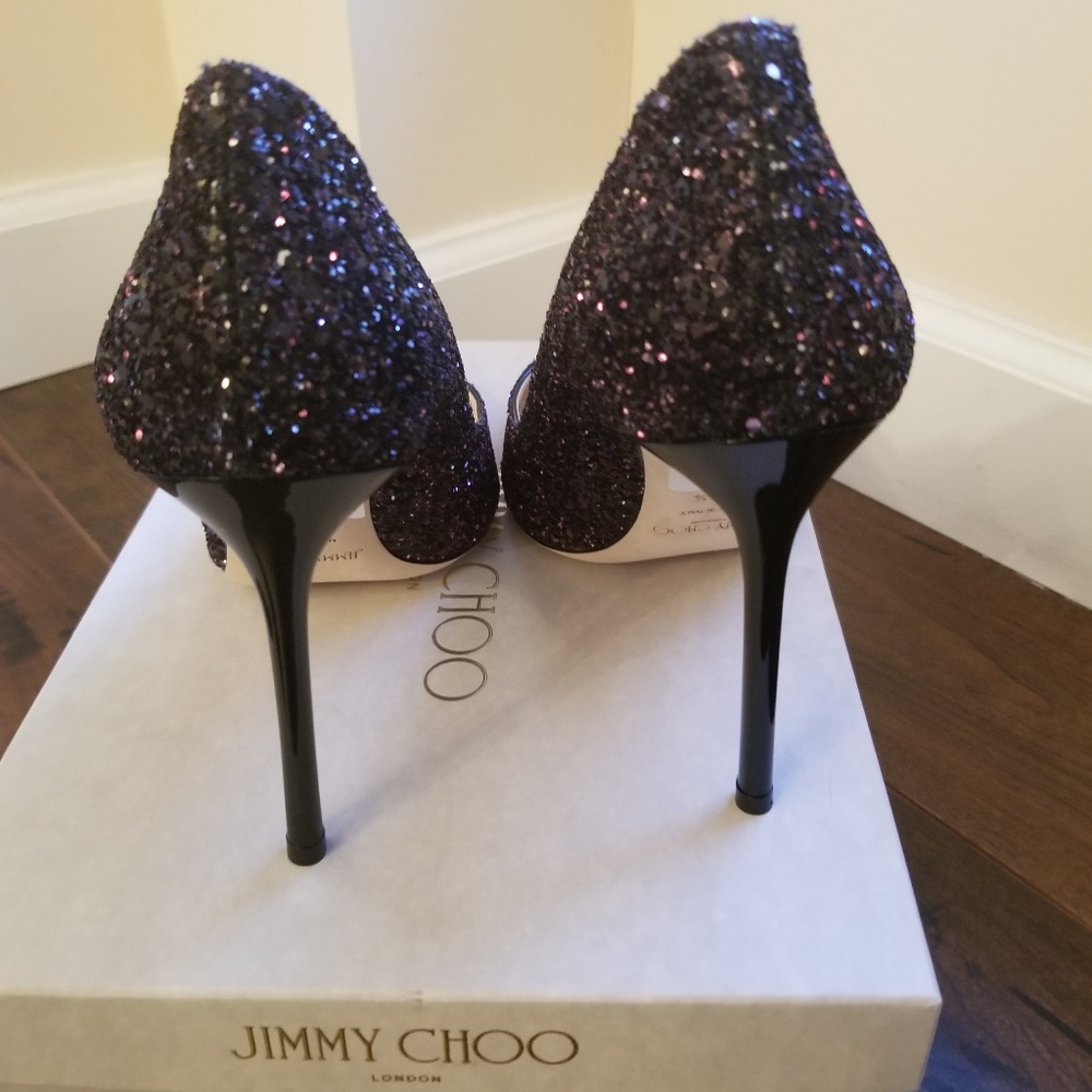 SOLD!! Jimmy Choo ROMY pink glitter degrade heels - Picture 3 of 7